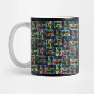 Beach House with Geometric Overlay Cross Pattern Mug